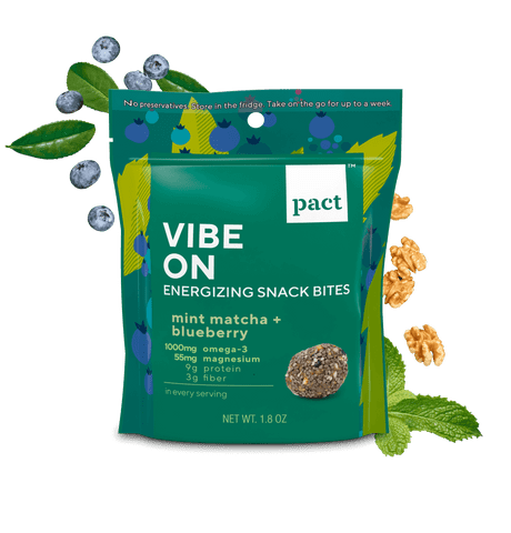 pact vibe on energy snack bites package