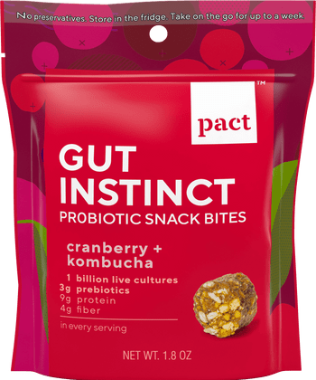 pact gut instinct probiotic snack bites package